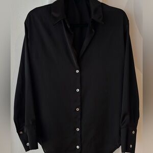 Satin Button Down Shirt